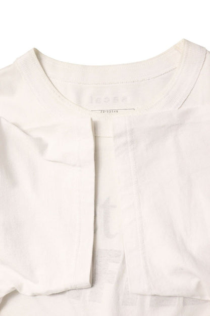 Sacai Logo Print Cotton T-Shirt White Size L