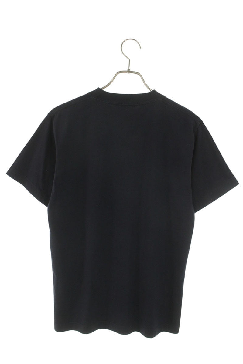 BALENCIAGA College Logo Print T-shirt Navy Size XS