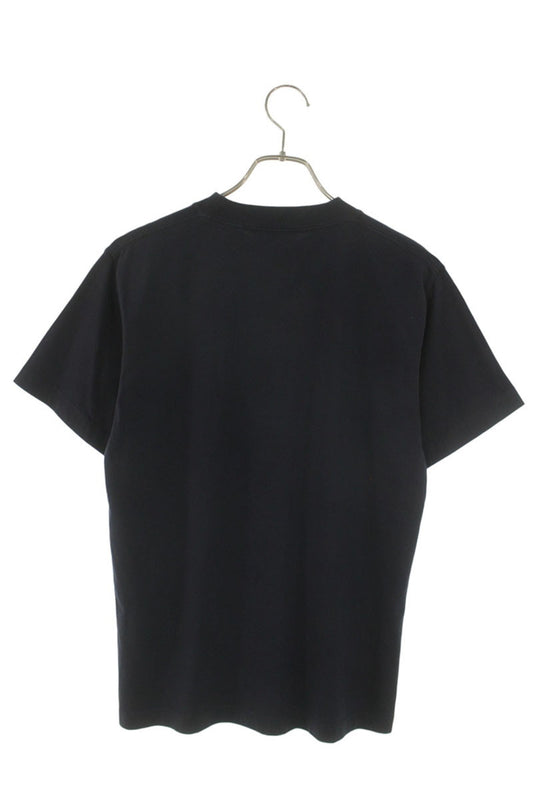BALENCIAGA College Logo Print T-shirt Navy Size XS