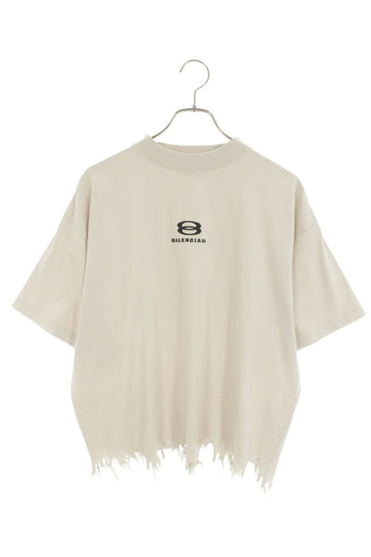 BALENCIAGA 24SS Logo Embroidered Cropped T-Shirt Size XS