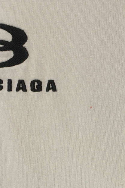 BALENCIAGA 24SS Logo Embroidered Cropped T-Shirt Size XS