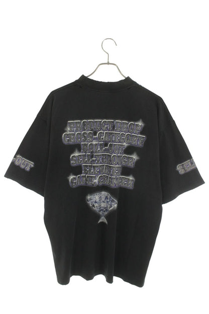 BALENCIAGA 24SS SNBN Print Vintage Cotton T-Shirt Size S