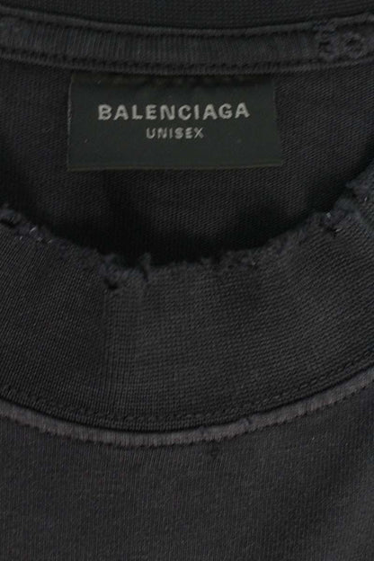 BALENCIAGA 24SS SNBN Print Vintage Cotton T-Shirt Size S