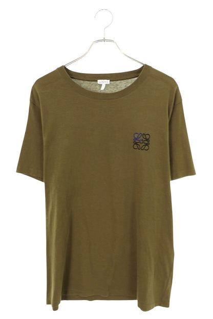 LOEWE Anagram Embroidered Cotton T-Shirt Khaki Size XL