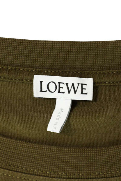 LOEWE Anagram Embroidered Cotton T-Shirt Khaki Size XL