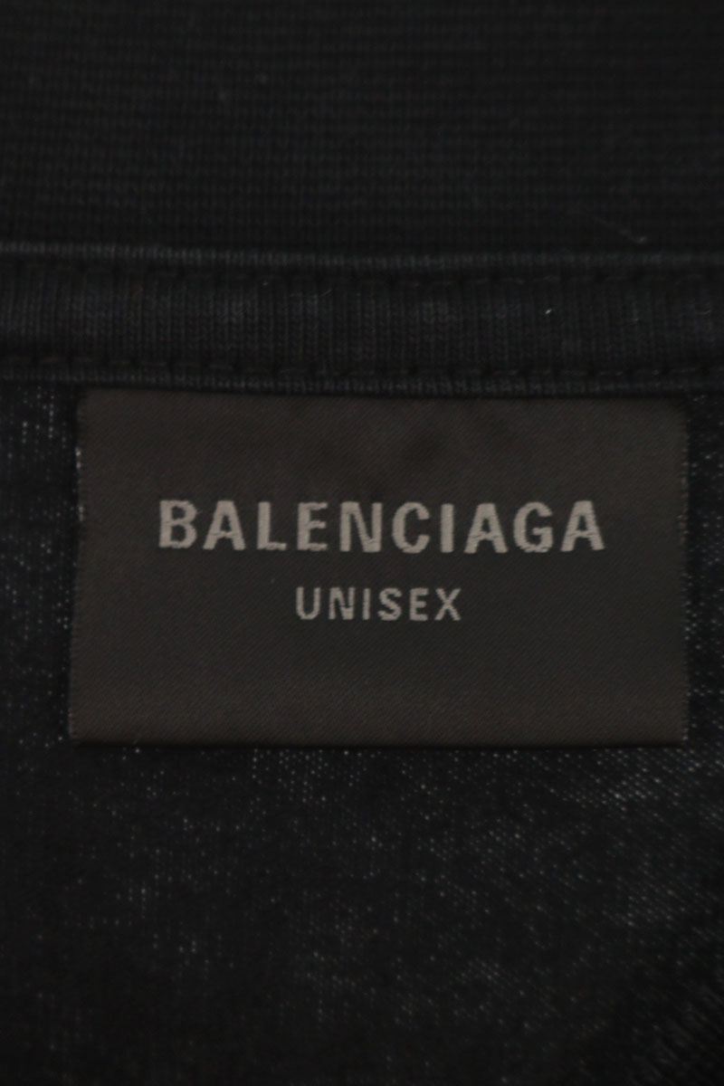 BALENCIAGA BB Logo Oversized Cotton T-Shirt Black Size S