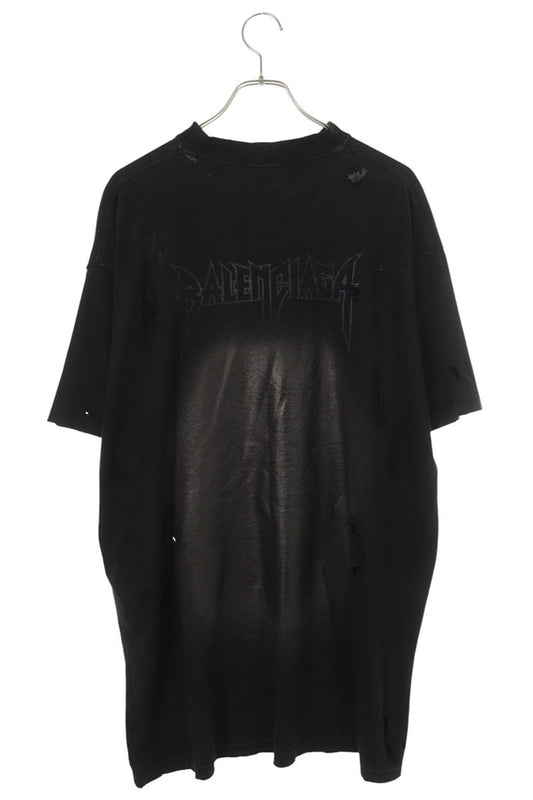 BALENCIAGA Paris Moon Oversized T-Shirt Black Size 2