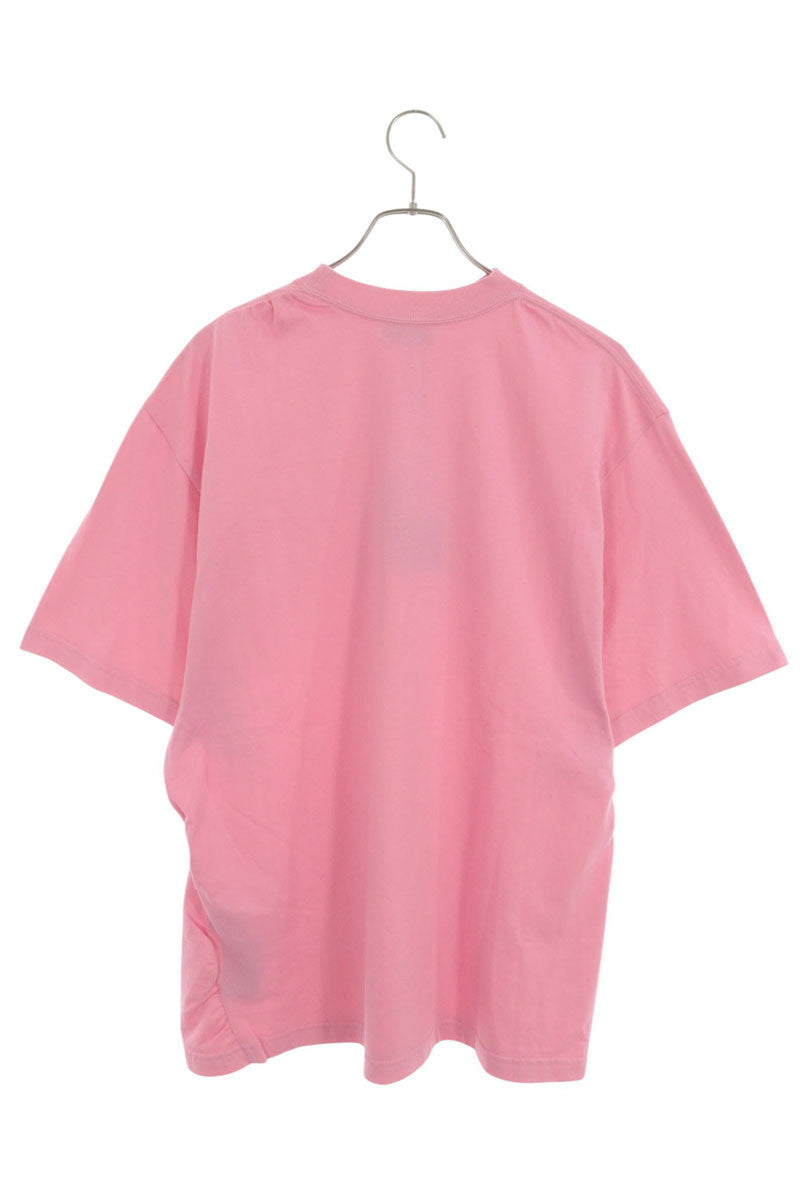 BALENCIAGA Rhinestone Oversized T-Shirt Pink Size 1