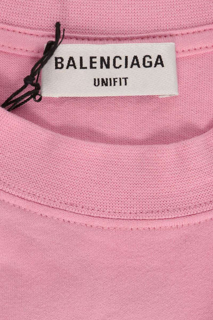 BALENCIAGA Rhinestone Oversized T-Shirt Pink Size 1