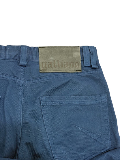 galliano Blue Straight Leg Trousers