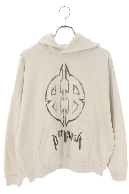Balenciaga 24AW BB Pullover Hoodie White Size M