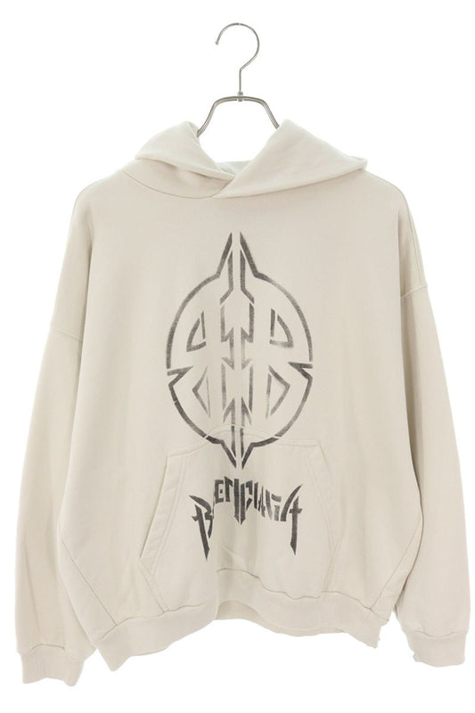 Balenciaga 24AW BB Pullover Hoodie White Size M