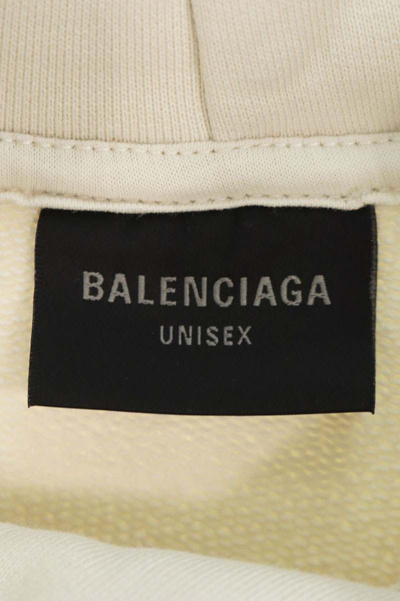 Balenciaga 24AW BB Pullover Hoodie White Size M
