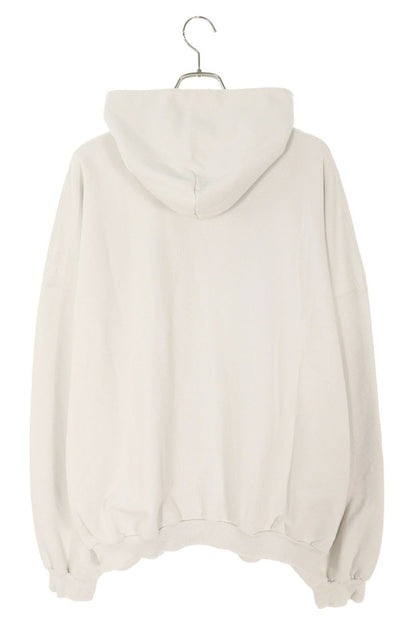 BALENCIAGA 25SS Distressed Logo Pullover Hoodie Gray Size S