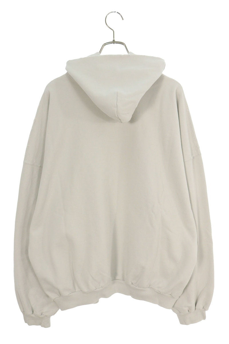 BALENCIAGA 25SS Distressed Logo Pullover Hoodie Lt Size XS