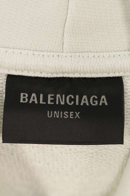 BALENCIAGA 25SS Distressed Logo Pullover Hoodie Lt Size XS