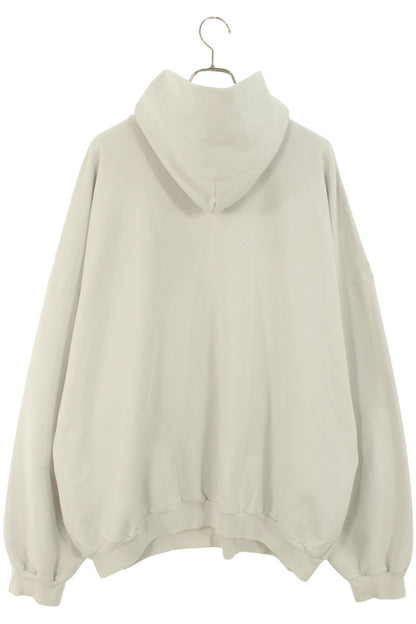 BALENCIAGA 25SS Distressed Logo Pullover Hoodie Lt Size M