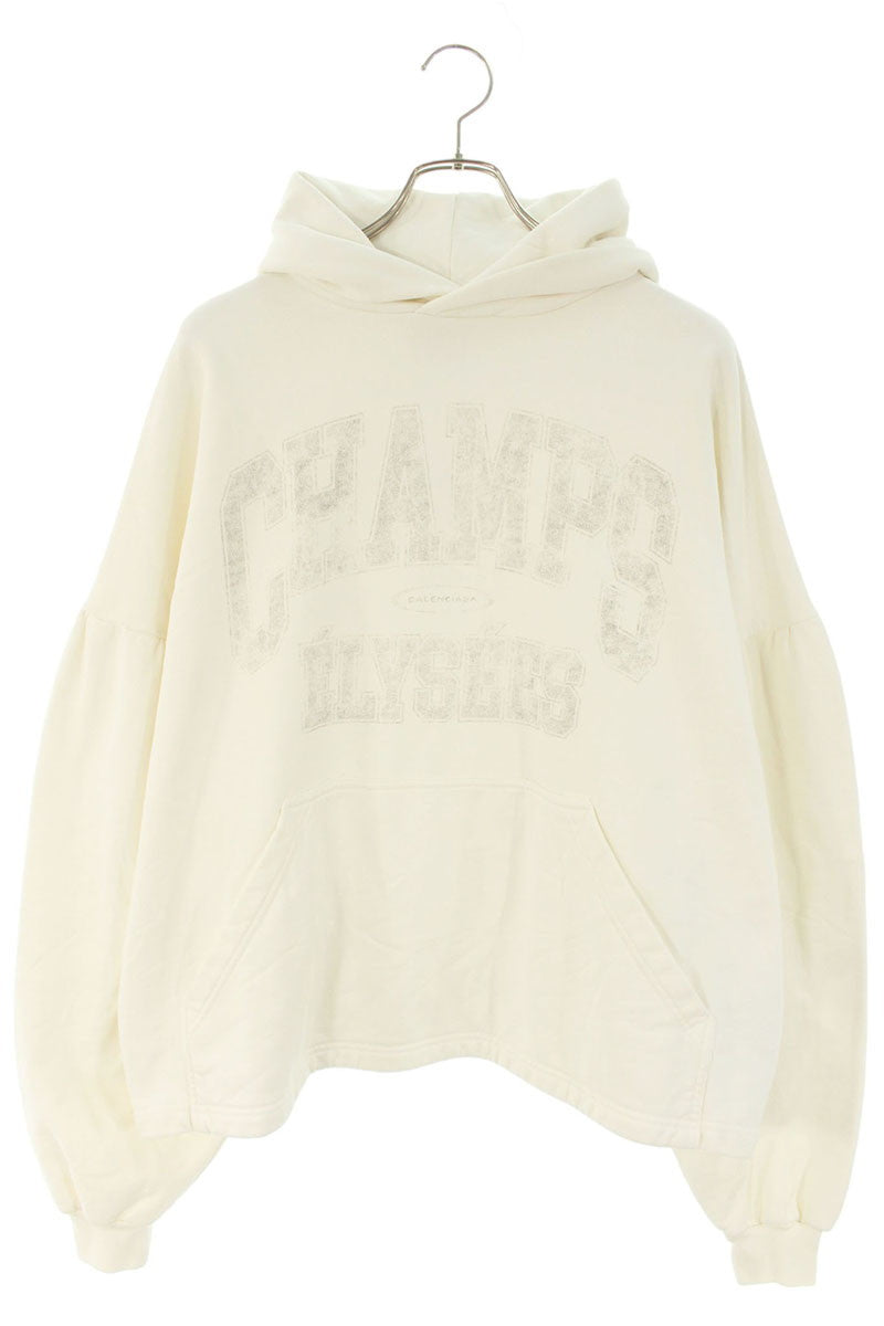 Balenciaga CHAMPS ELYSESS Pullover Hoodie White Size 1