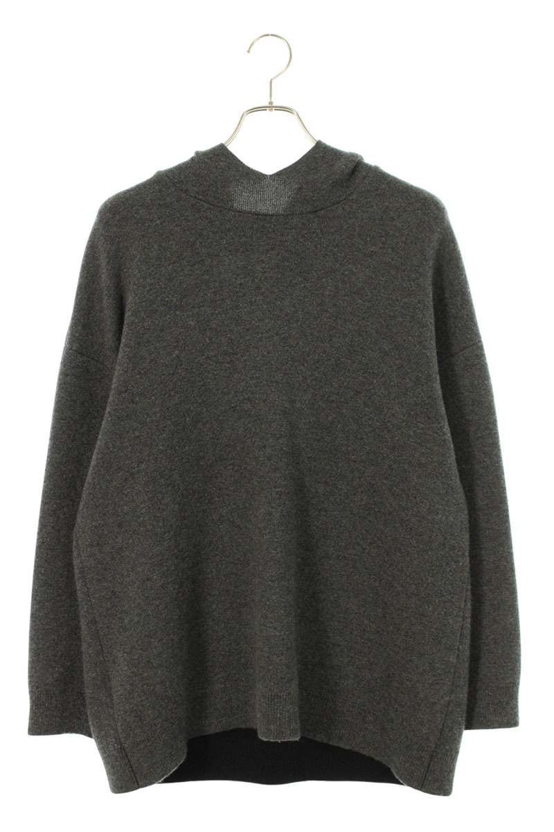 Christian Dior J'DIOR Back Logo Cashmere Hoodie Gray Size 38