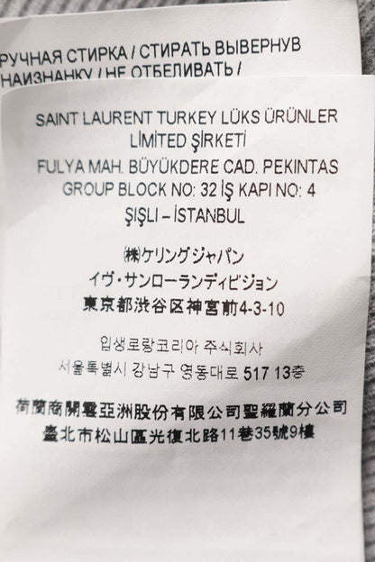 SAINT LAURENT PARIS Cassandra Pullover Hoodie Gray Size M