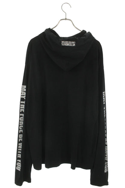 VETEMENTS 20AW Movie Poster Hooded Long Sleeve Black Size XS