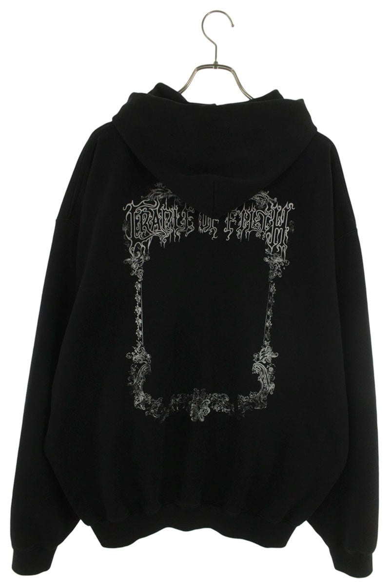 VETEMENTS COF Zip-Up Hoodie Cotton Black Size S