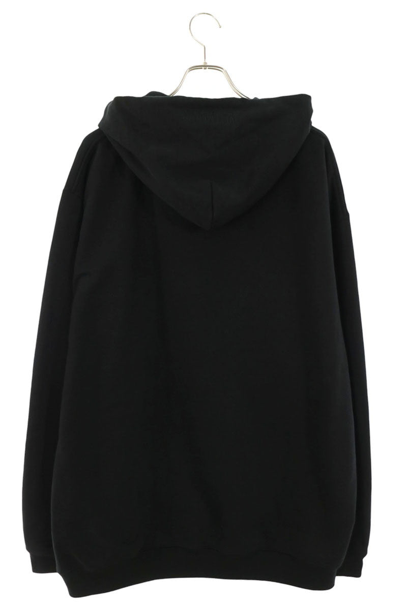 VETEMENTS Baseball Logo Embroidered Hoodie Black Size S