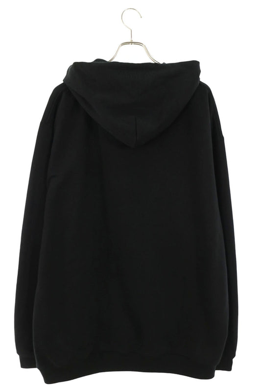 VETEMENTS Baseball Logo Embroidered Hoodie Black Size S