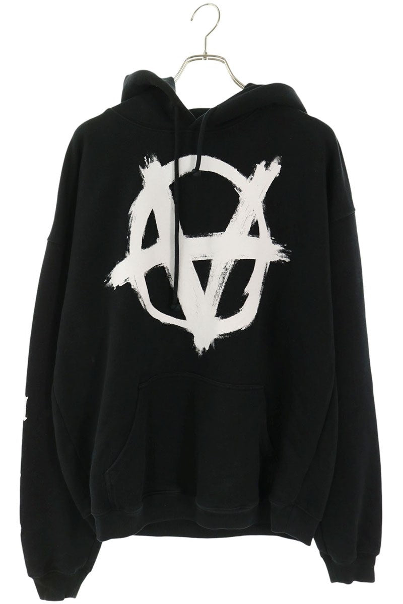 VETEMENTS Anarchy Gothic Logo Hoodie Cotton Blend Size XS