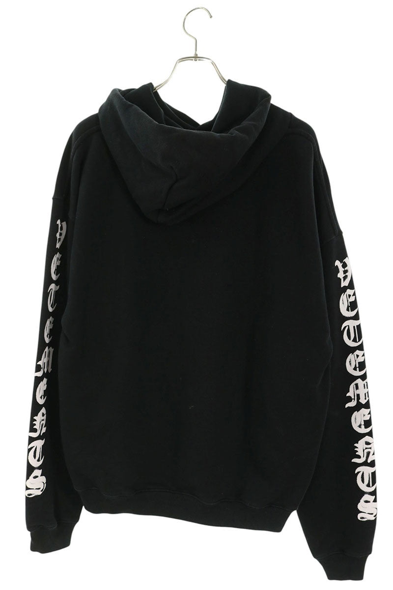 VETEMENTS Anarchy Gothic Logo Hoodie Cotton Blend Size XS