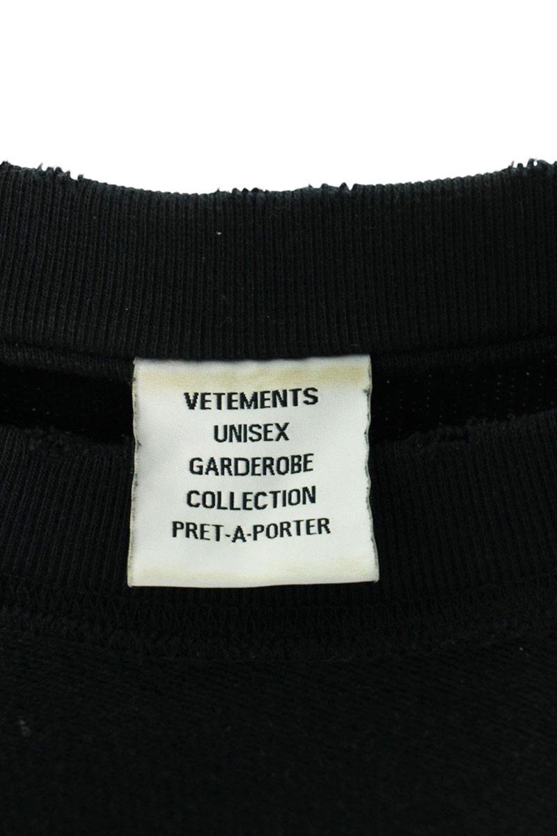 Vetements 23SS Distressed Sweatshirt Black Size M