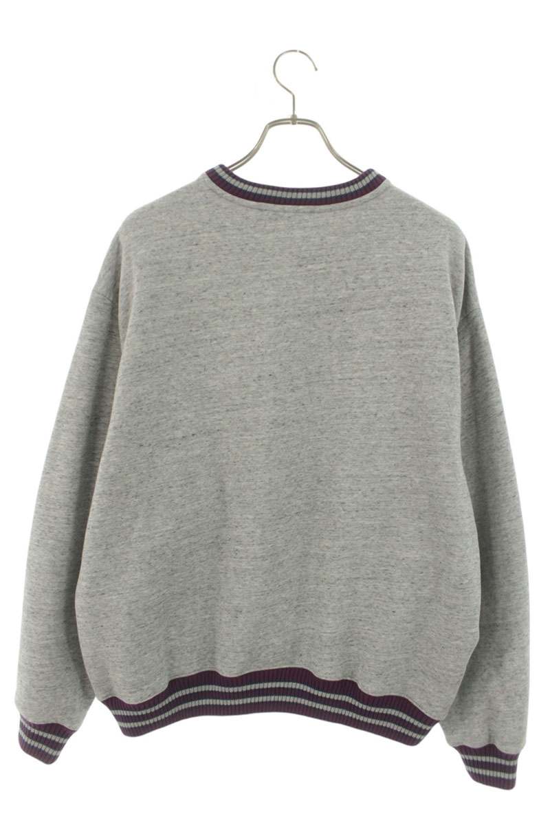 ACNE STUDIOS Gray Poly Cotton V-Neck Sweatshirt Size S