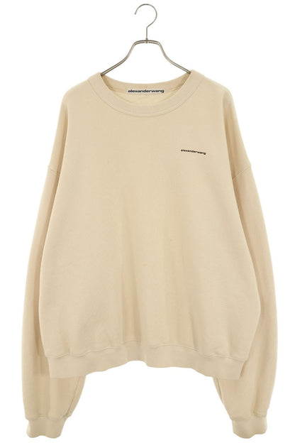 ALEXANDER WANG 22SS Logo Print Sweatshirt Beige Size XL