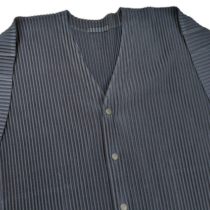 HOMME PLISSE ISSEY MIYAKE Pleats Cardigan Navy Size 3