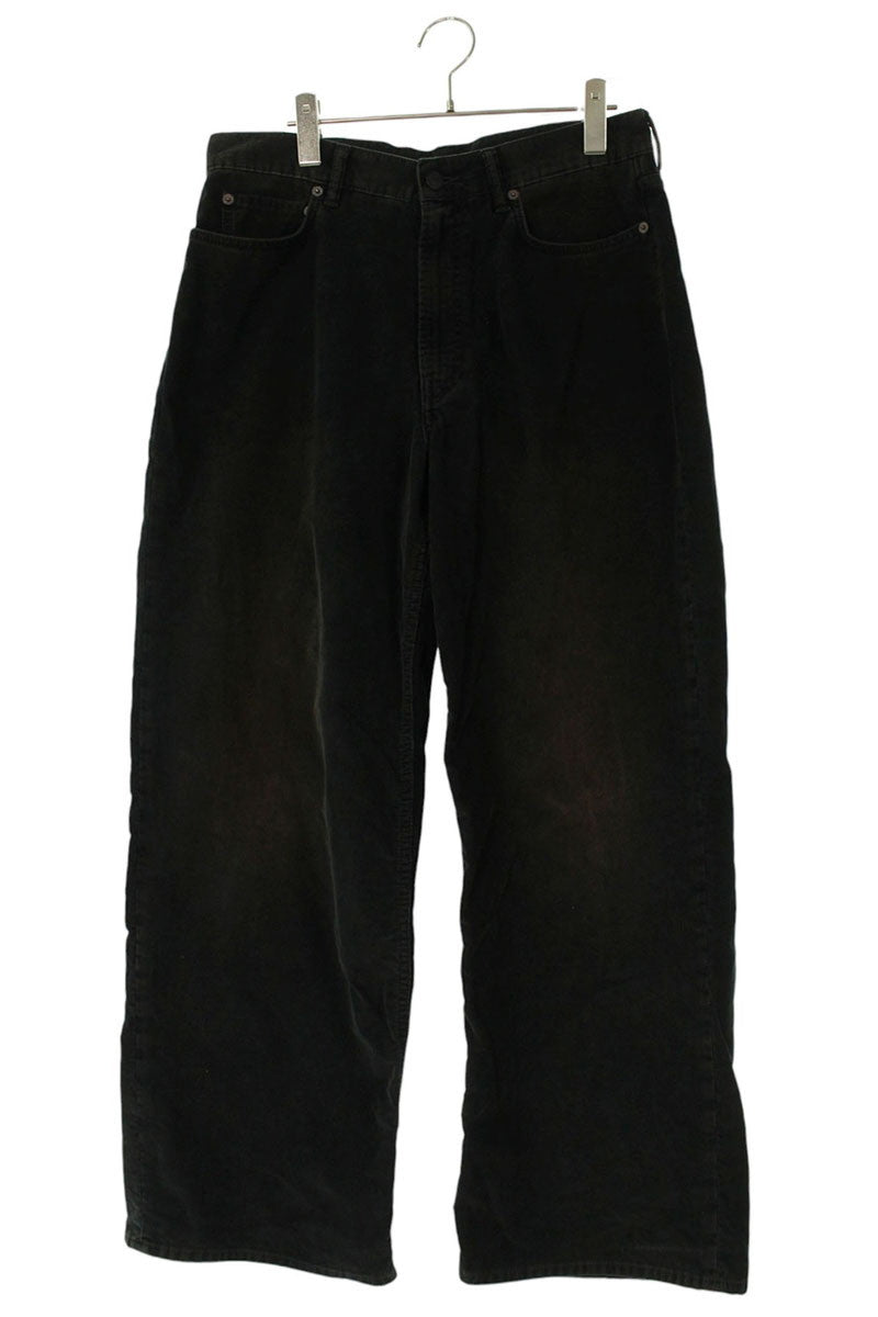 ACNE STUDIOS Washed Corduroy Pants Black Cotton Size 34