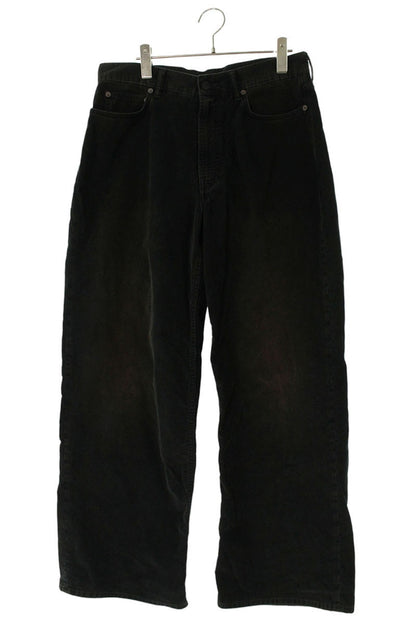 ACNE STUDIOS Washed Corduroy Pants Black Cotton Size 34