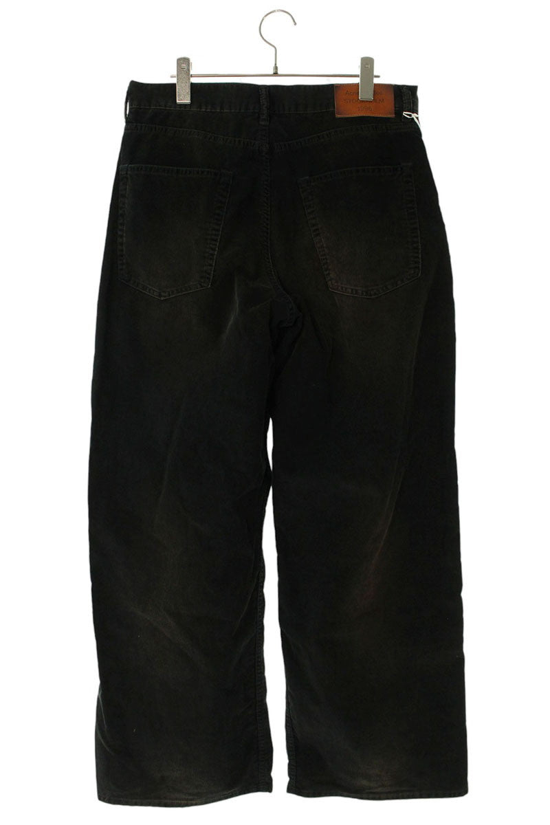 ACNE STUDIOS Washed Corduroy Pants Black Cotton Size 34