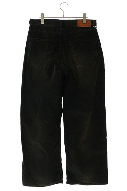 ACNE STUDIOS Washed Corduroy Pants Black Cotton Size 34