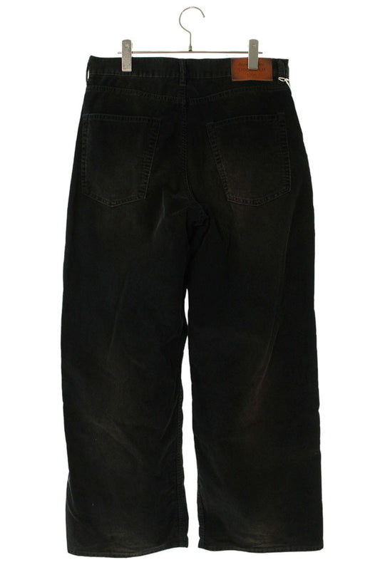 ACNE STUDIOS Washed Corduroy Pants Black Cotton Size 34