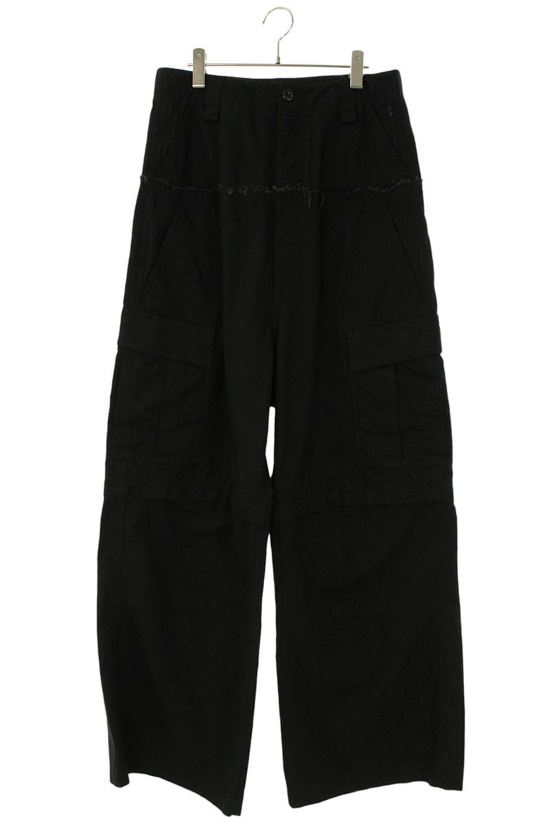 BALENCIAGA Black Cotton Cutout Cargo Pants Size 28