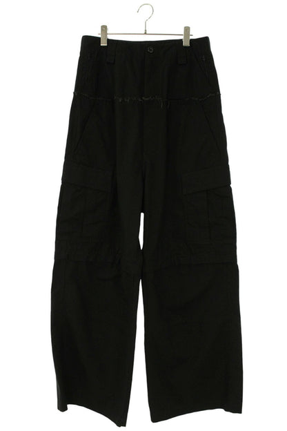 BALENCIAGA Black Cotton Cutout Cargo Pants Size 28