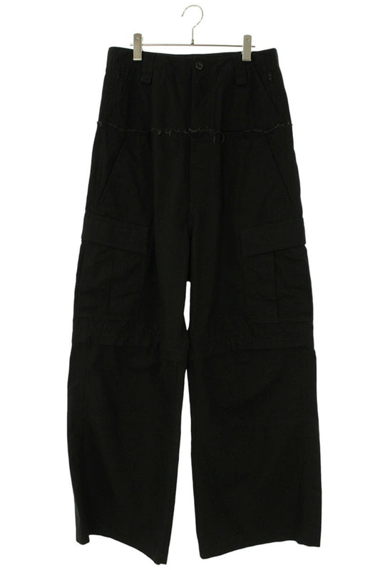 BALENCIAGA Black Cotton Cutout Cargo Pants Size 28