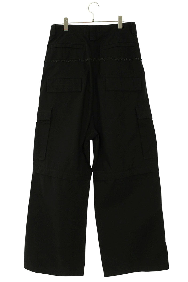 BALENCIAGA Black Cotton Cutout Cargo Pants Size 28
