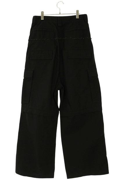 BALENCIAGA Black Cotton Cutout Cargo Pants Size 28