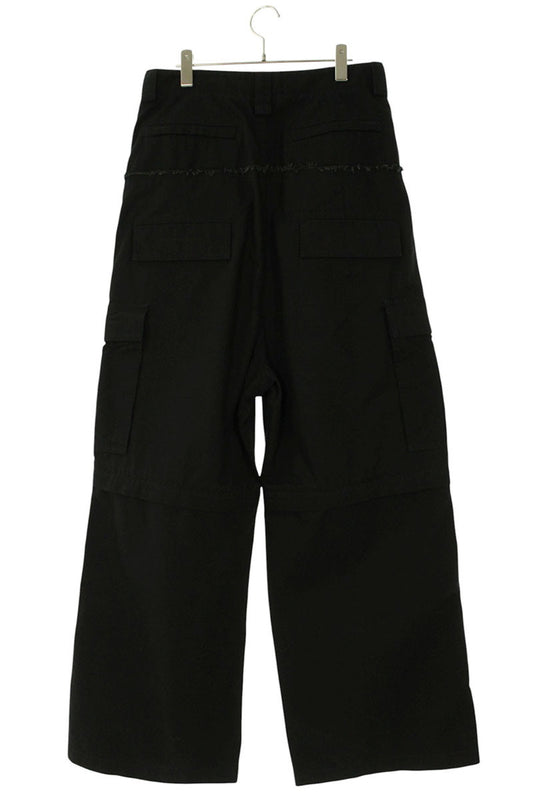 BALENCIAGA Black Cotton Cutout Cargo Pants Size 28