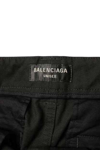 BALENCIAGA Black Cotton Cutout Cargo Pants Size 28