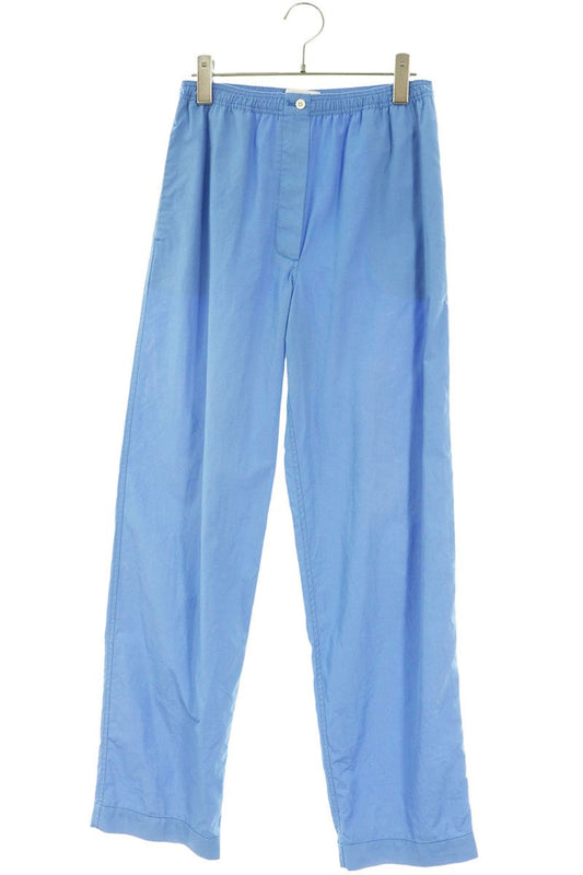 miumiu Logo Embroidered Poplin Pants Blue Size 36