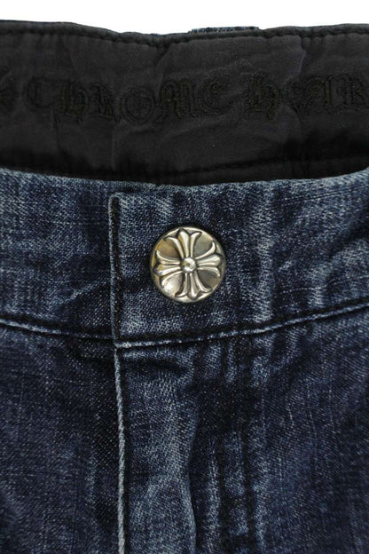 Chrome Hearts DENIM CARPENTER SHORTS Indigo Cotton Size 8Y