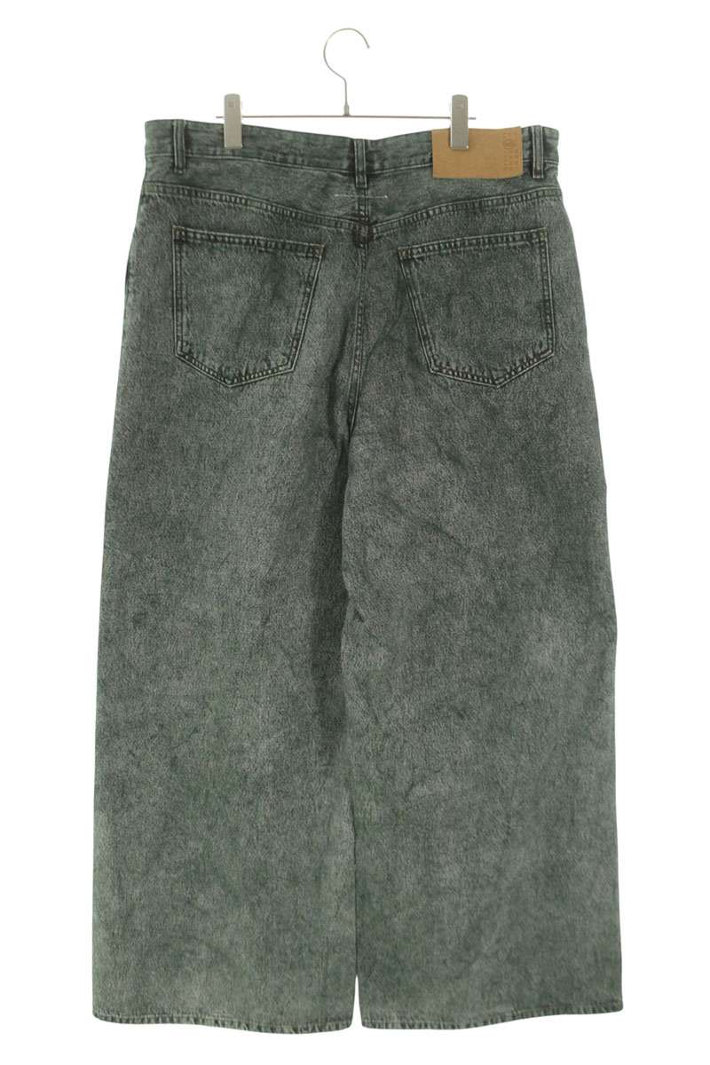 MM6 24AW Wide Denim Pants Green Size 34