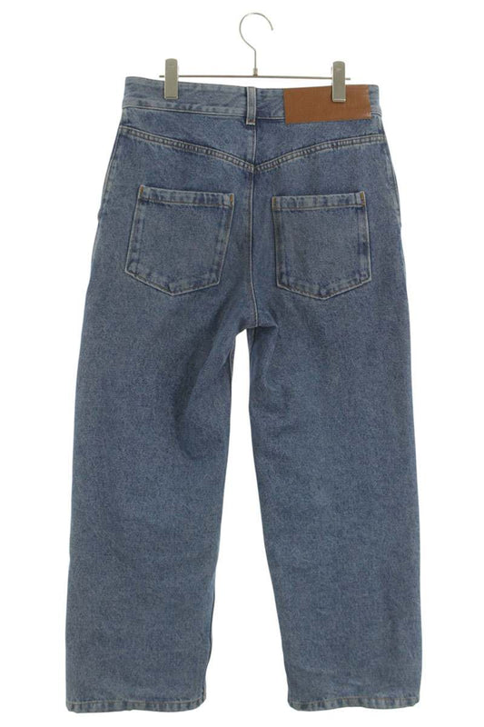 LOEWE Anagram Embroidered Baggy Denim Jeans Indigo Size 36